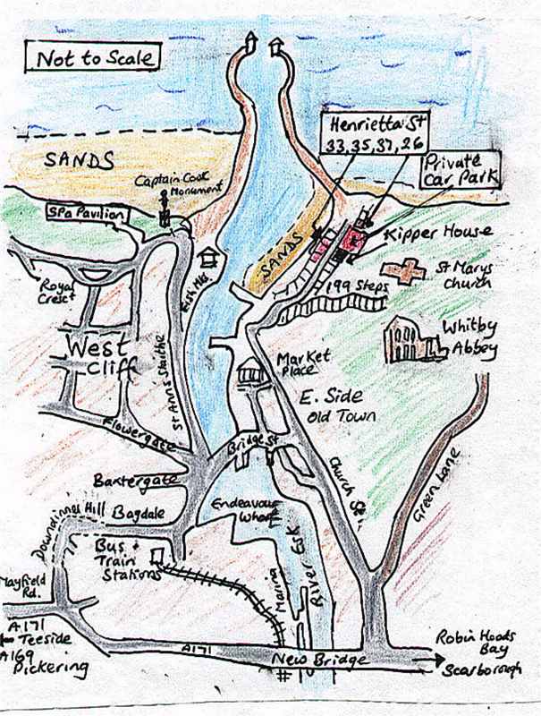 Sketch Map of Eastcliff Cottages
